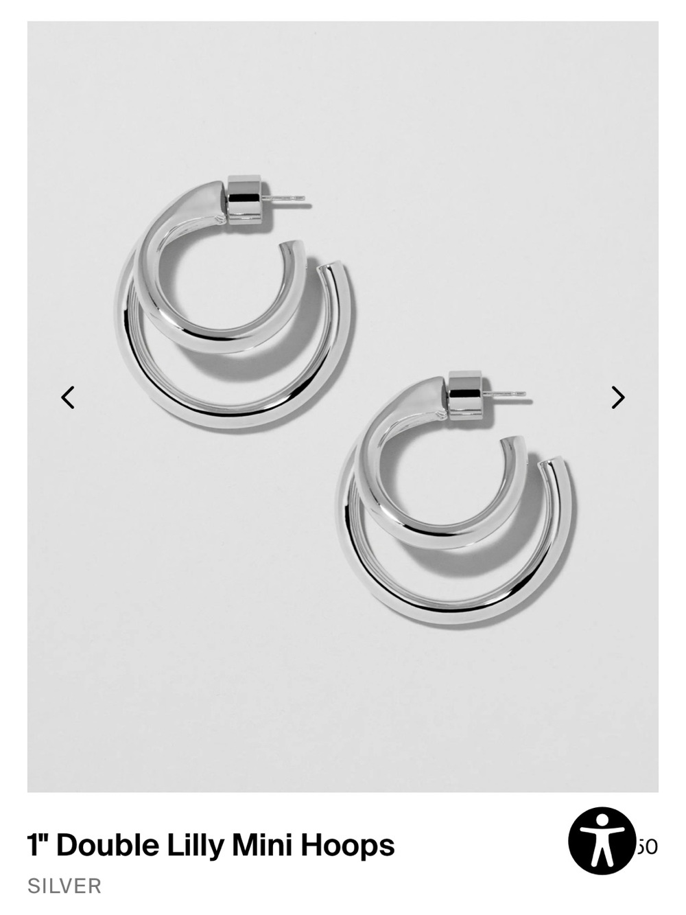 BRAND NEW Jennifer Fisher 1” Double Mini Lily  Hoop Earrings